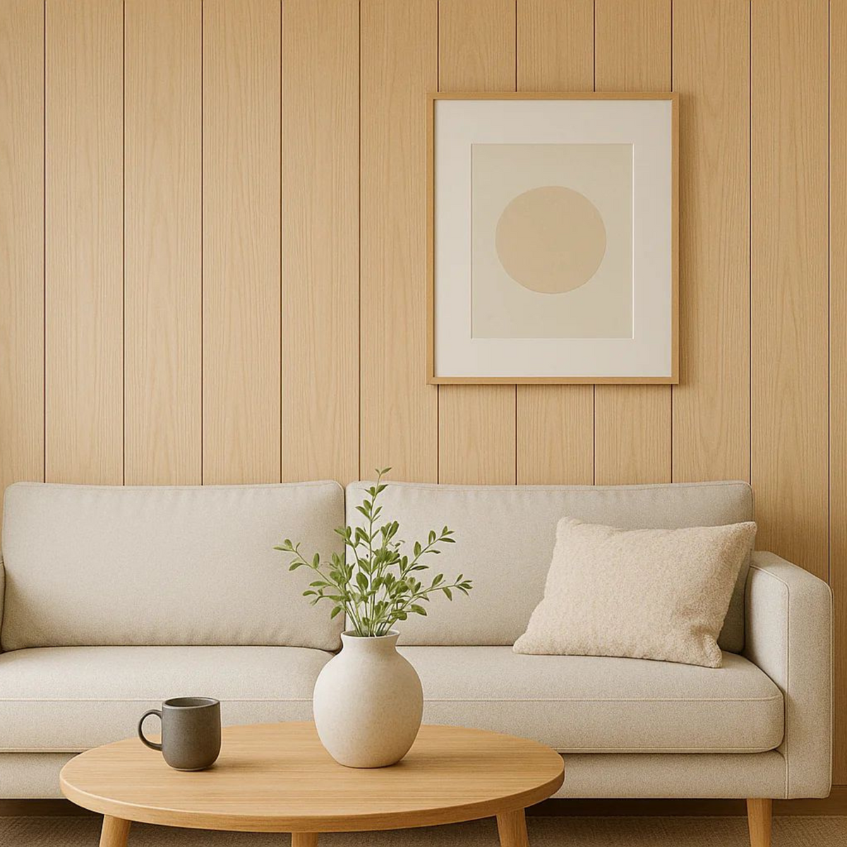 WPC Wood Effect Flat Style Wall Panels