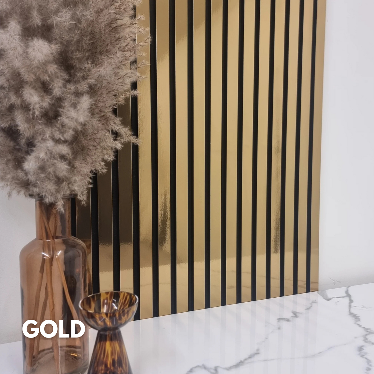 Premium Acoustic Slatted Wall Panel (Multiple Colours)