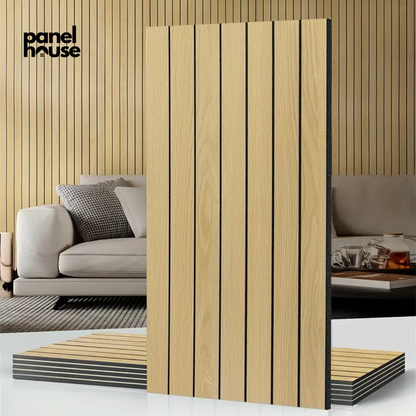 3D Wood Slat Wall Panels, Self-Adhesive, Removable, Waterproof Buy 1, Get 6 Premium Panels for Only £7! (30cm x 60cm)