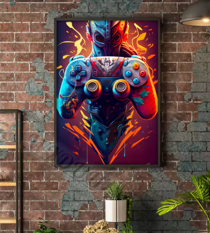 Premium Wall Art - Neon Respawn: Gamer Wall Art Collection (Multiple Sizes Available)