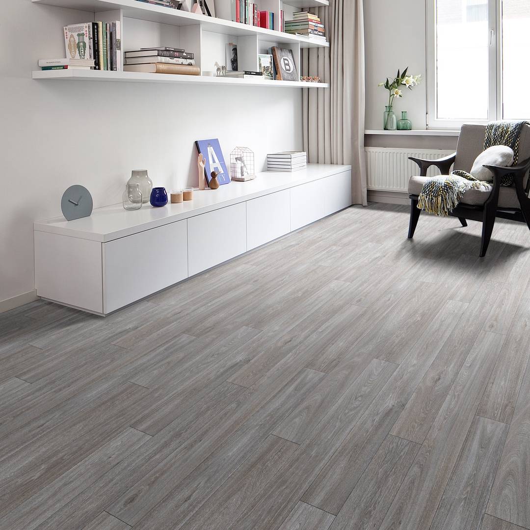 Luxury Ash Grey 8mm Laminate Flooring